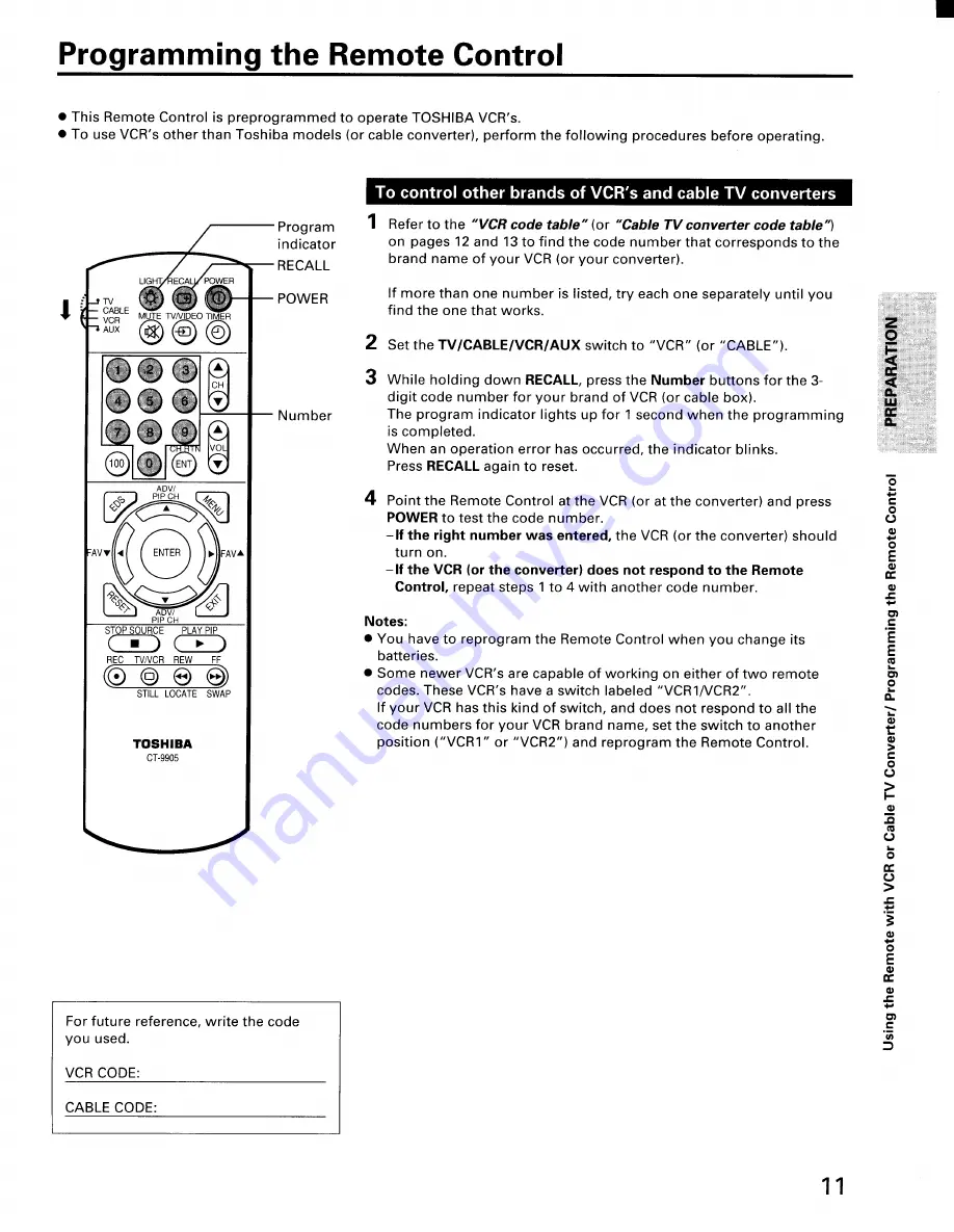 Toshiba ColorStream CN36G97 Owner'S Manual Download Page 11