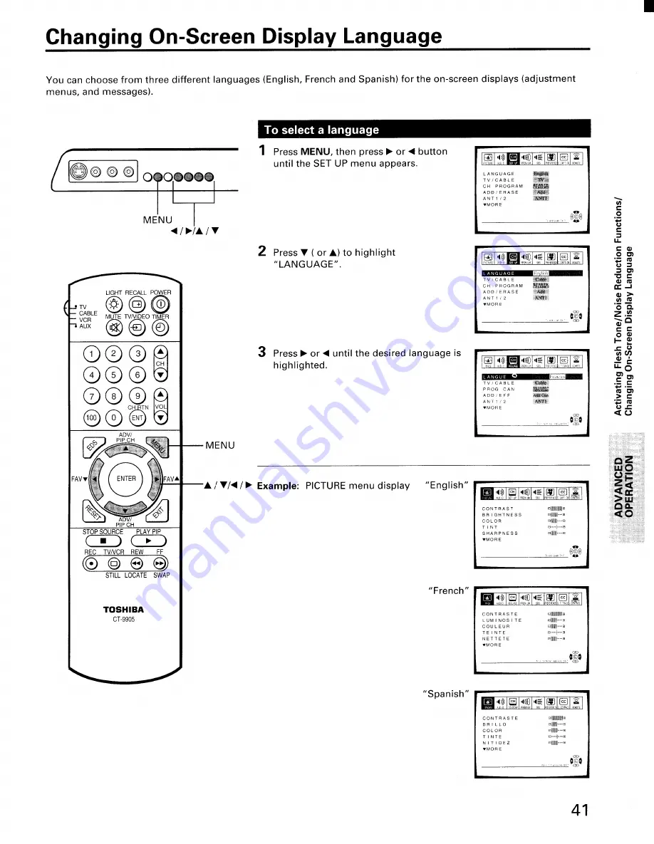 Toshiba ColorStream CN36G97 Owner'S Manual Download Page 41