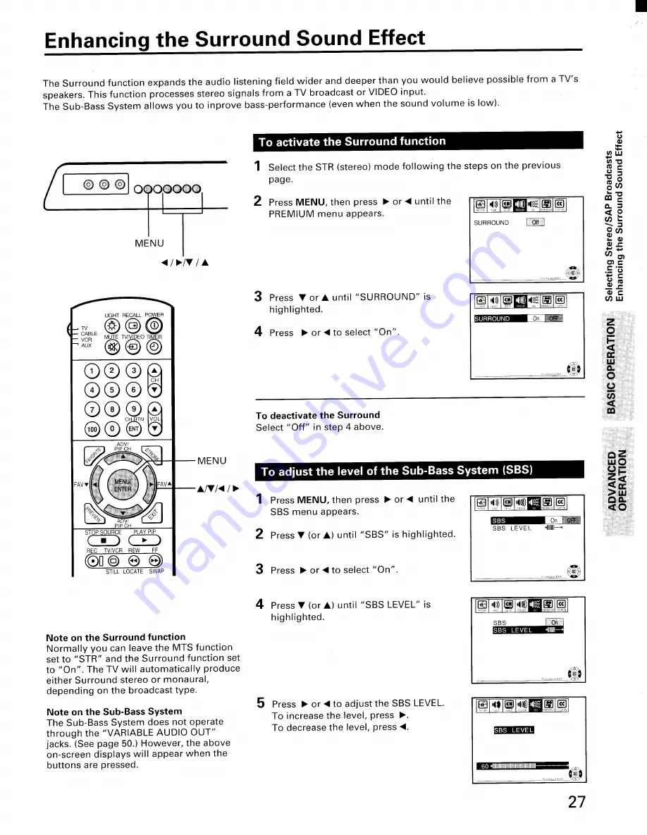 Toshiba ColorStream CN36H97 Скачать руководство пользователя страница 27