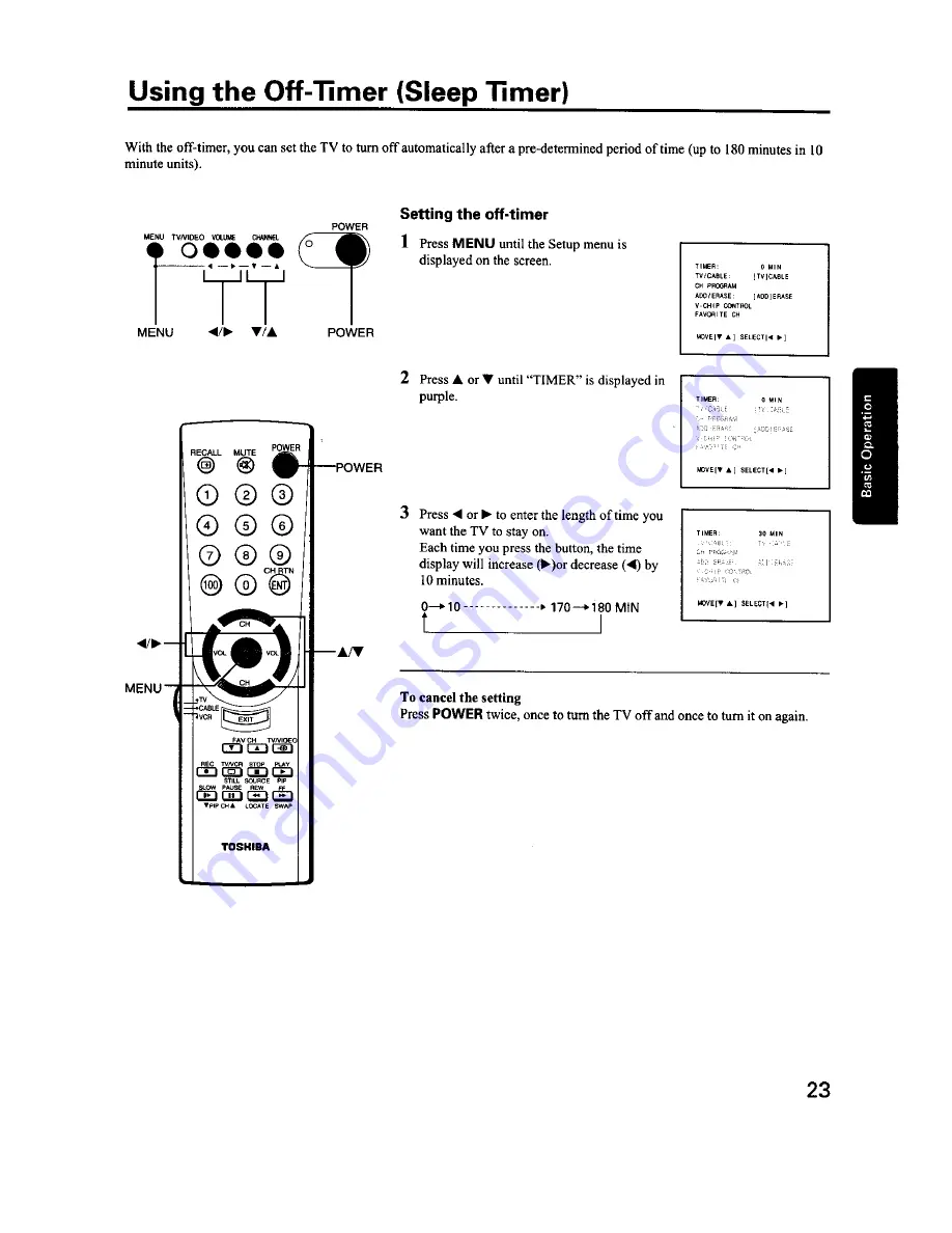 Toshiba ColorStream CZ27V51 Owner'S Manual Download Page 23