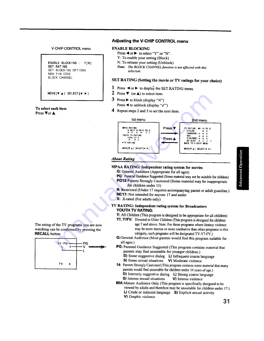 Toshiba ColorStream CZ27V51 Owner'S Manual Download Page 31