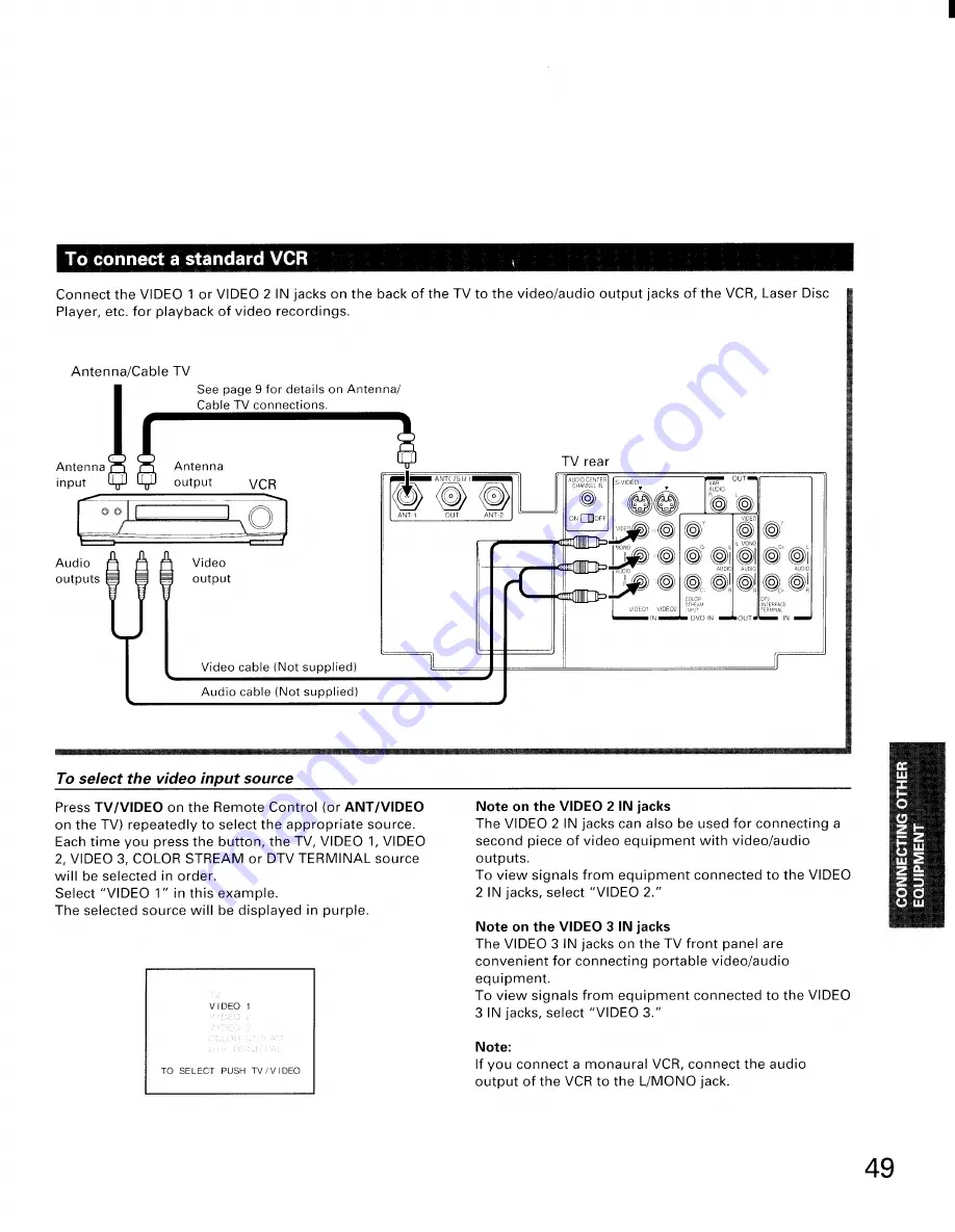 Toshiba ColorStream P71H95 Скачать руководство пользователя страница 49