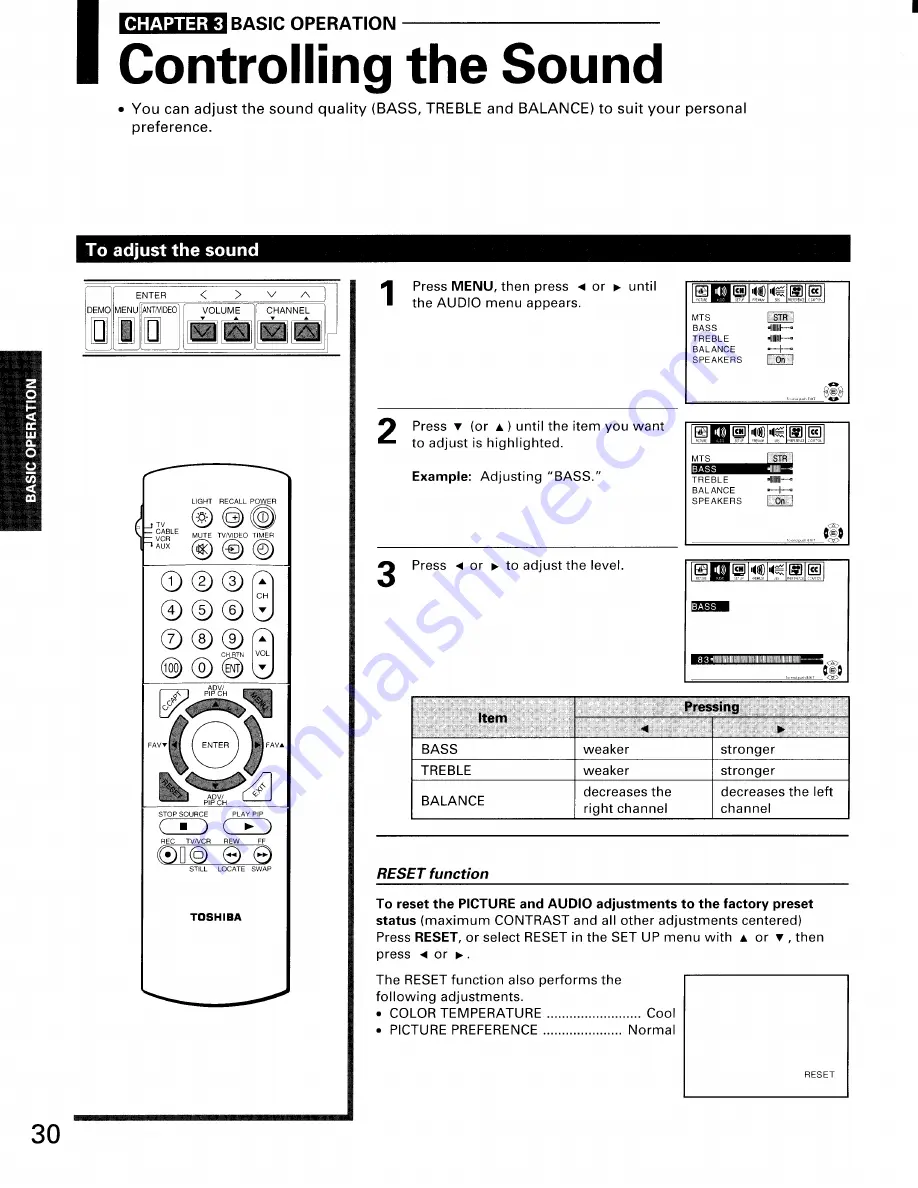 Toshiba ColorStream TP61H95 Скачать руководство пользователя страница 30