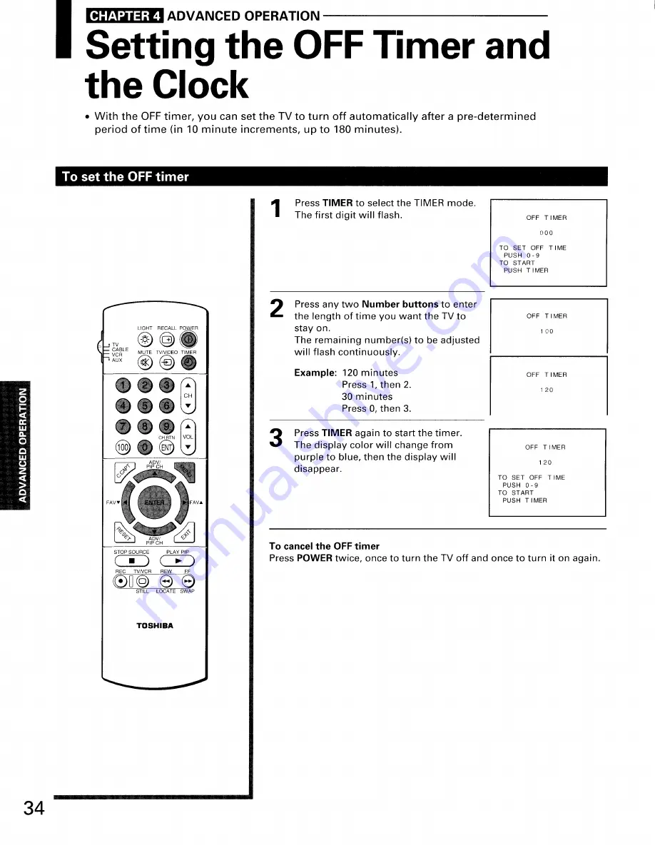 Toshiba ColorStream TP61H95 Скачать руководство пользователя страница 34