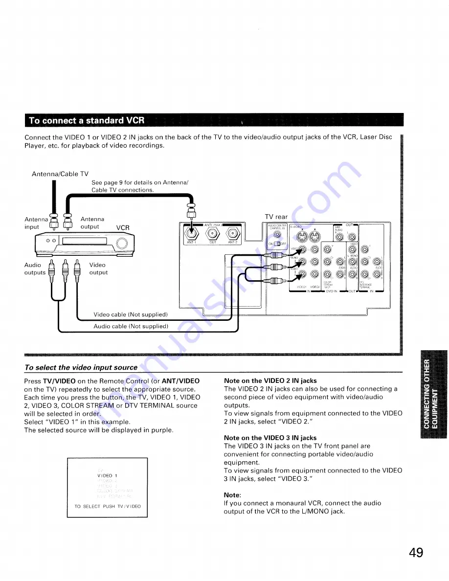 Toshiba ColorStream TP61H95 Скачать руководство пользователя страница 49