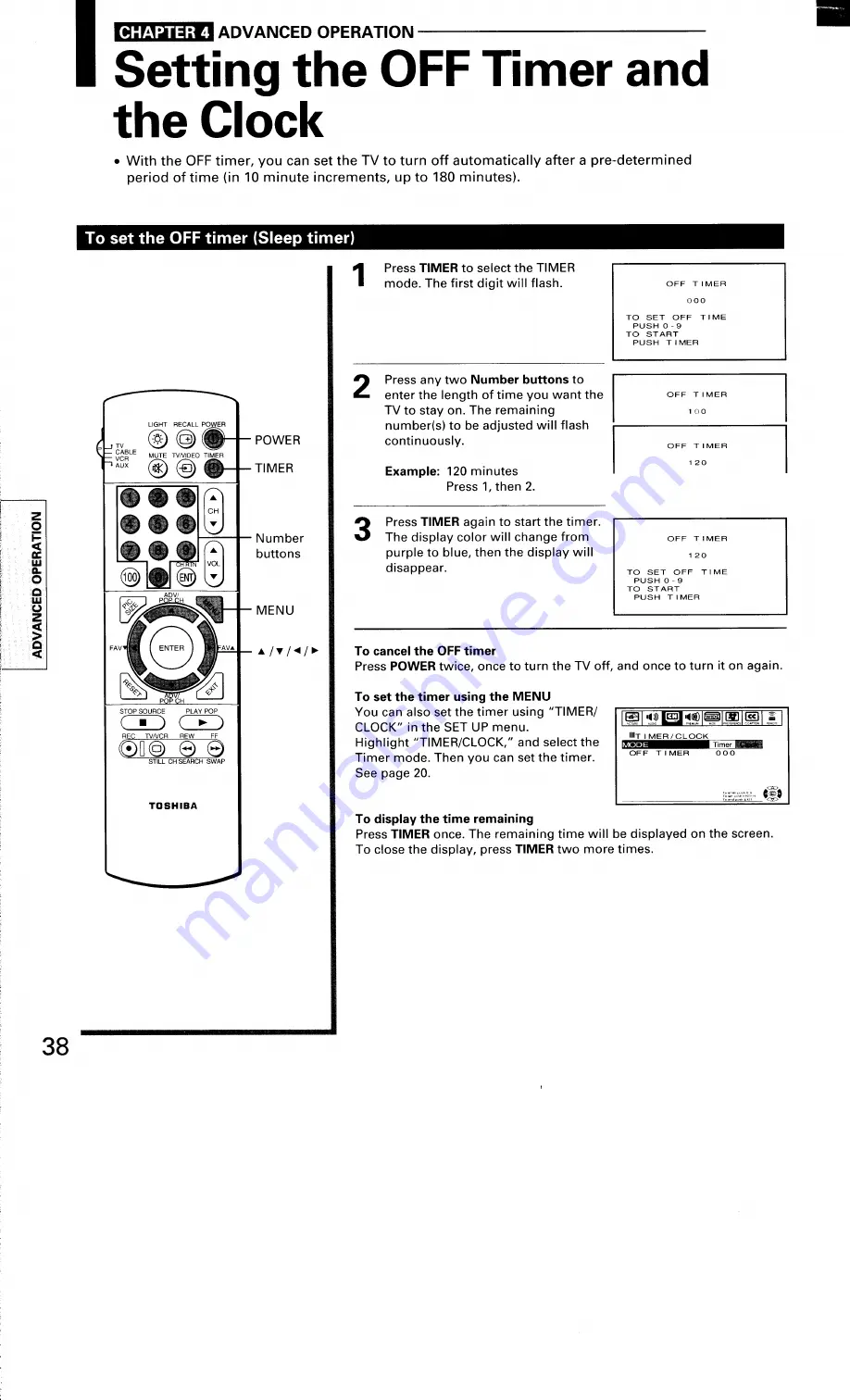 Toshiba ColorStream TW65G80 Скачать руководство пользователя страница 38