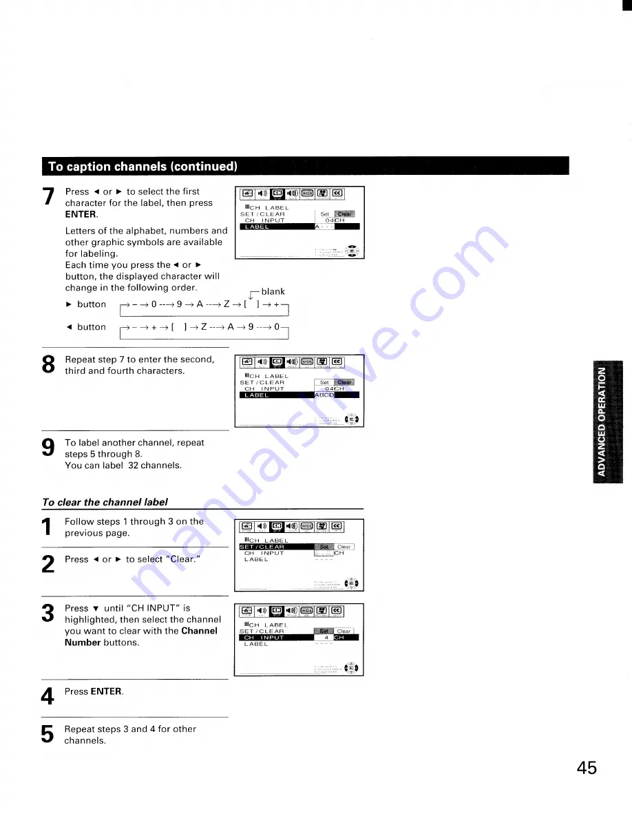 Toshiba ColorStream TW65H80 Скачать руководство пользователя страница 45