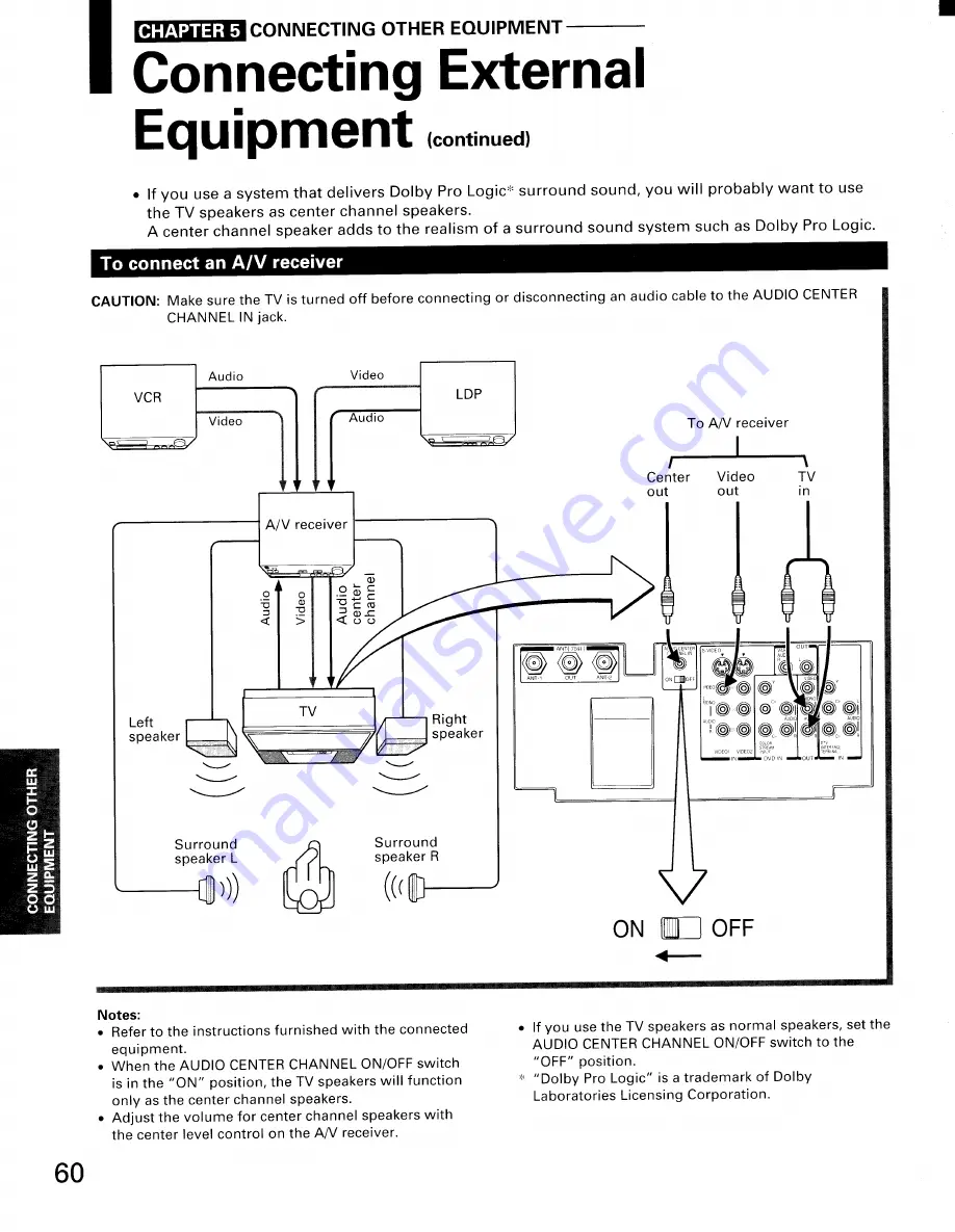 Toshiba ColorStream TW65H80 Owner'S Manual Download Page 60