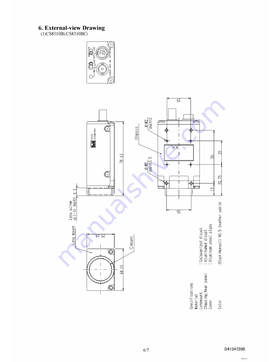 Toshiba CS8310BCi Speci?Cations Download Page 12