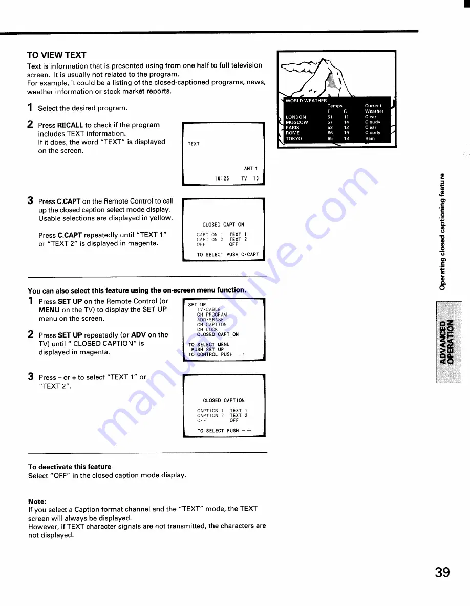 Toshiba CX32D70 Owner'S Manual Download Page 37