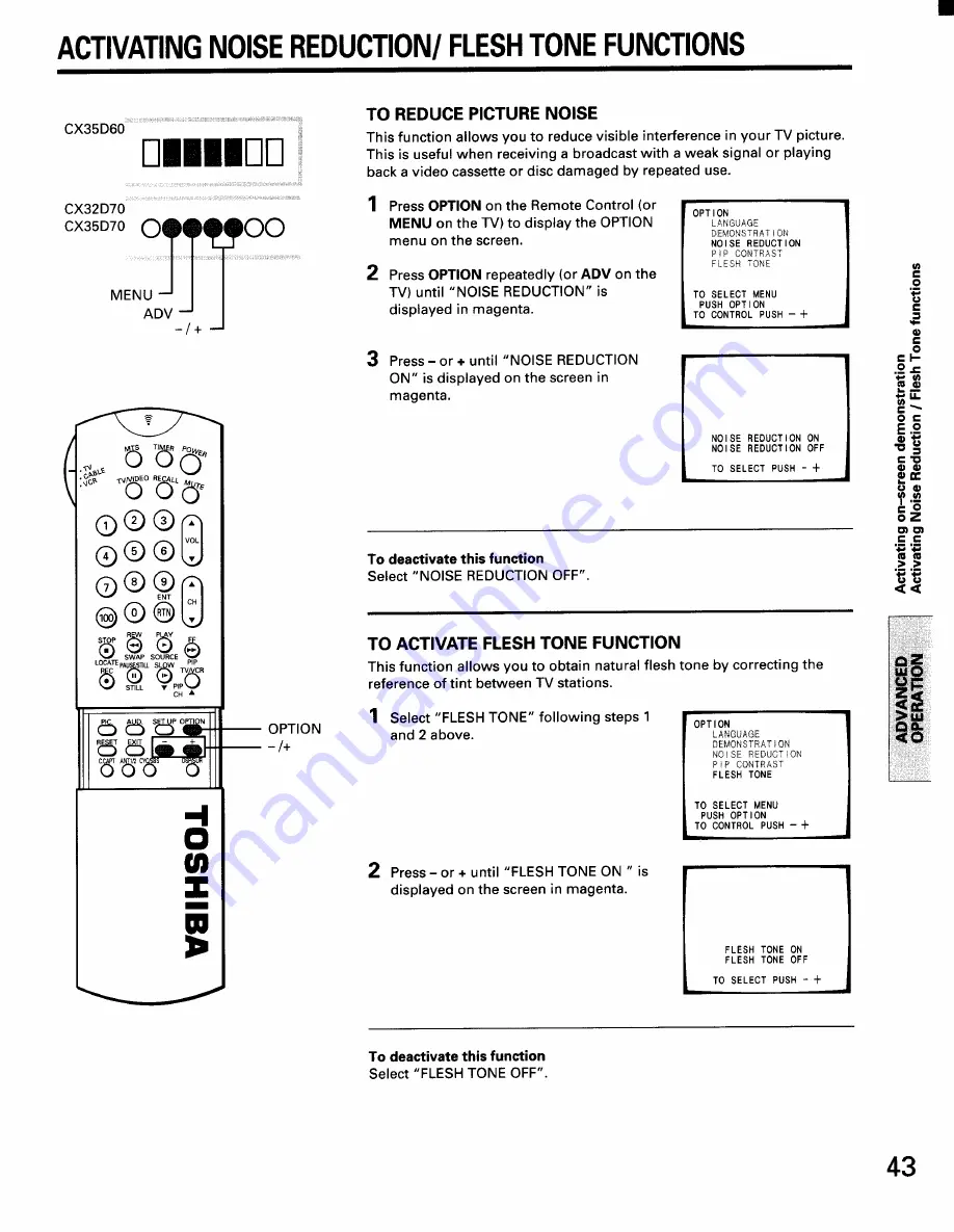 Toshiba CX32D70 Скачать руководство пользователя страница 41