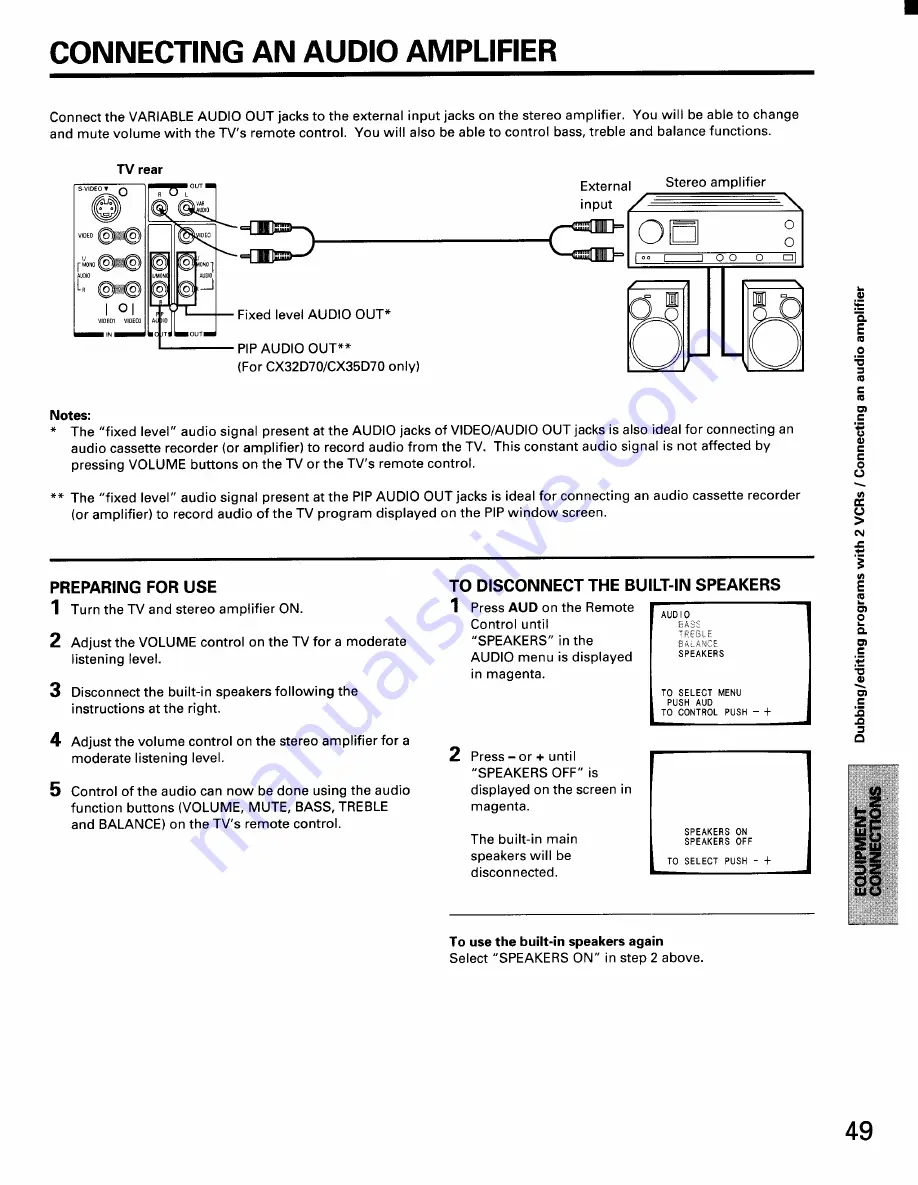 Toshiba CX32D70 Owner'S Manual Download Page 47