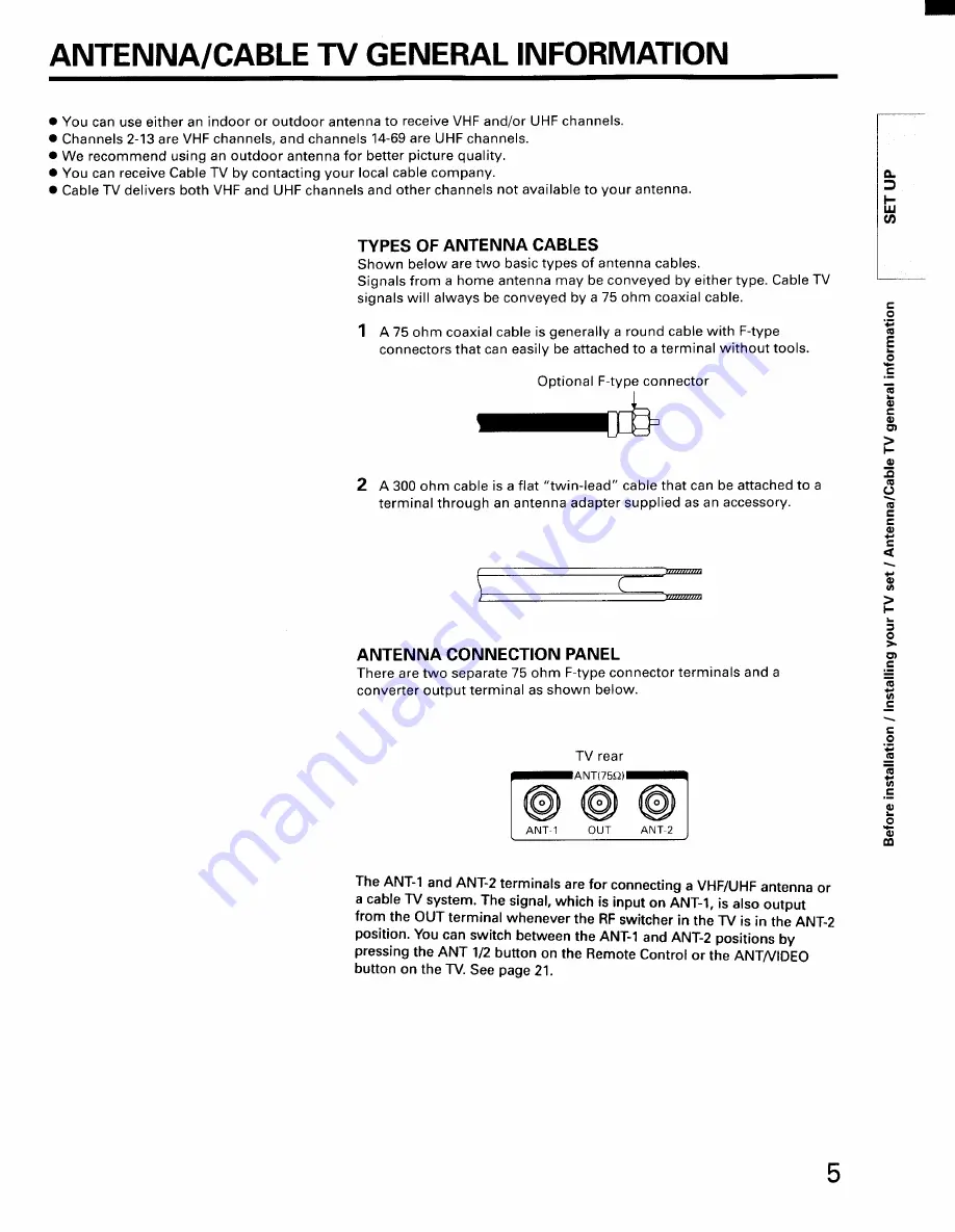 Toshiba CX32D80 Owner'S Manual Download Page 5