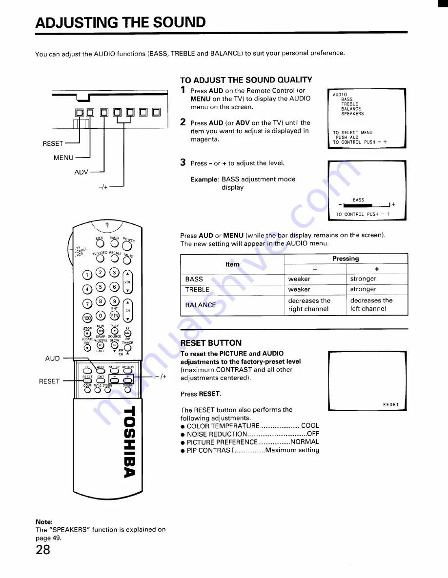 Toshiba CX32D80 Скачать руководство пользователя страница 28