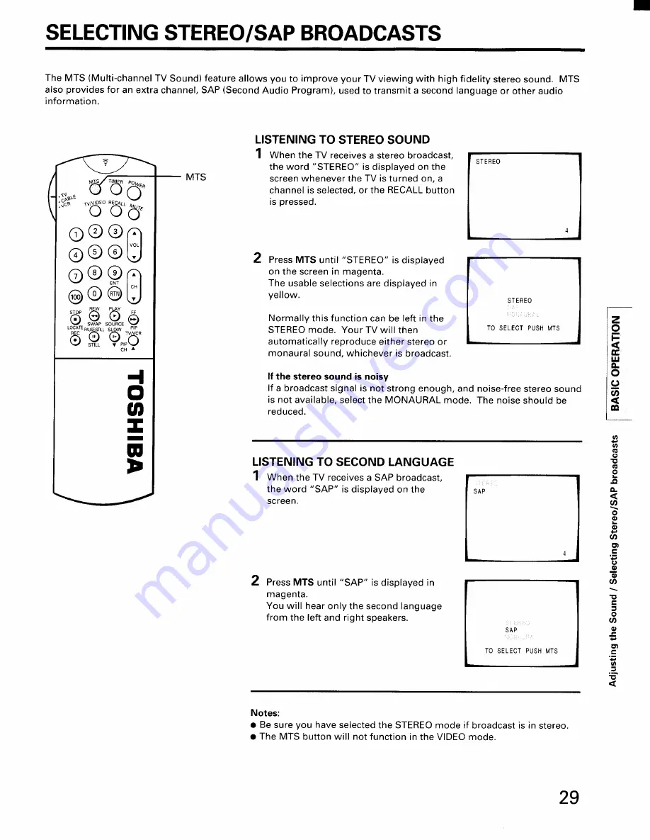 Toshiba CX32D80 Owner'S Manual Download Page 29