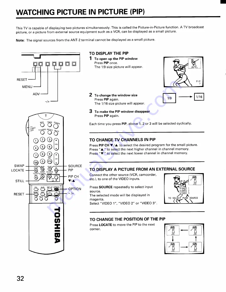 Toshiba CX32D80 Скачать руководство пользователя страница 32