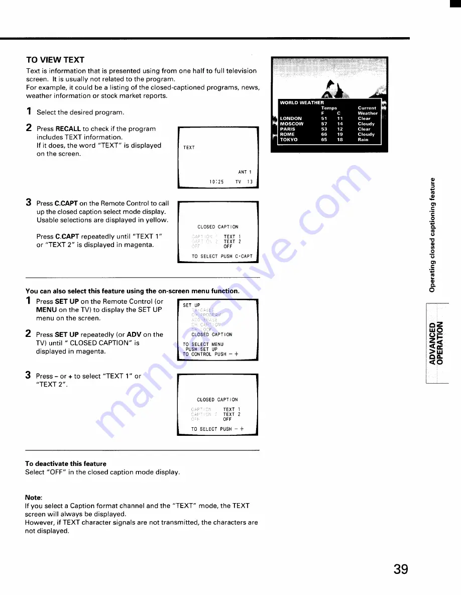 Toshiba CX32D80 Owner'S Manual Download Page 39