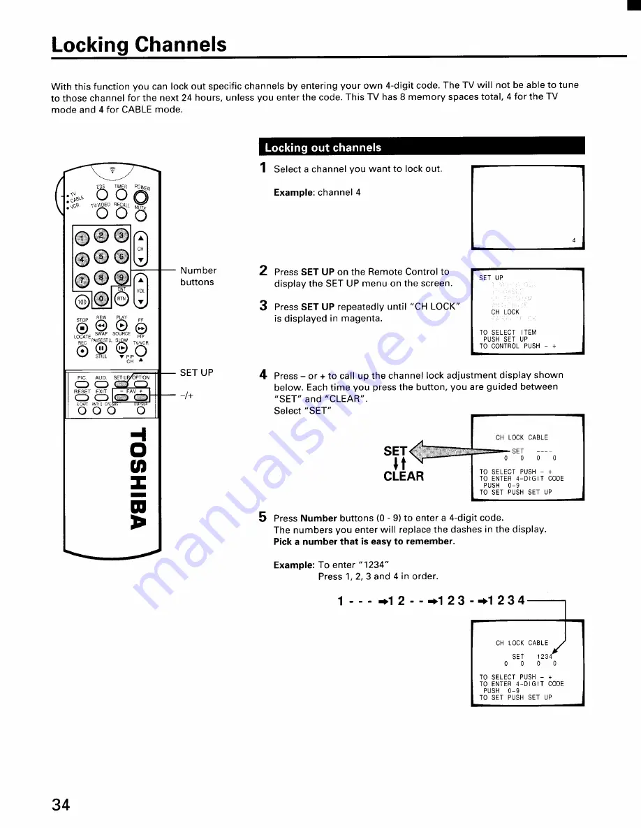 Toshiba CX32E70 Owner'S Manual Download Page 34