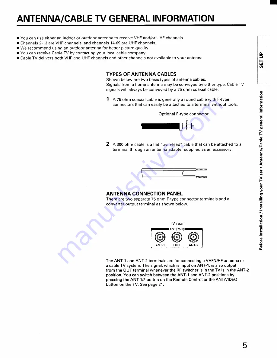 Toshiba CX35D80 Owner'S Manual Download Page 5