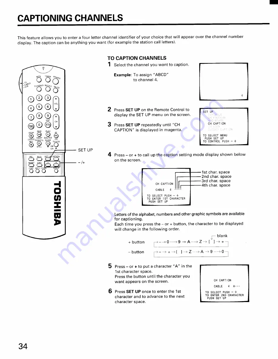 Toshiba CX35D80 Owner'S Manual Download Page 34