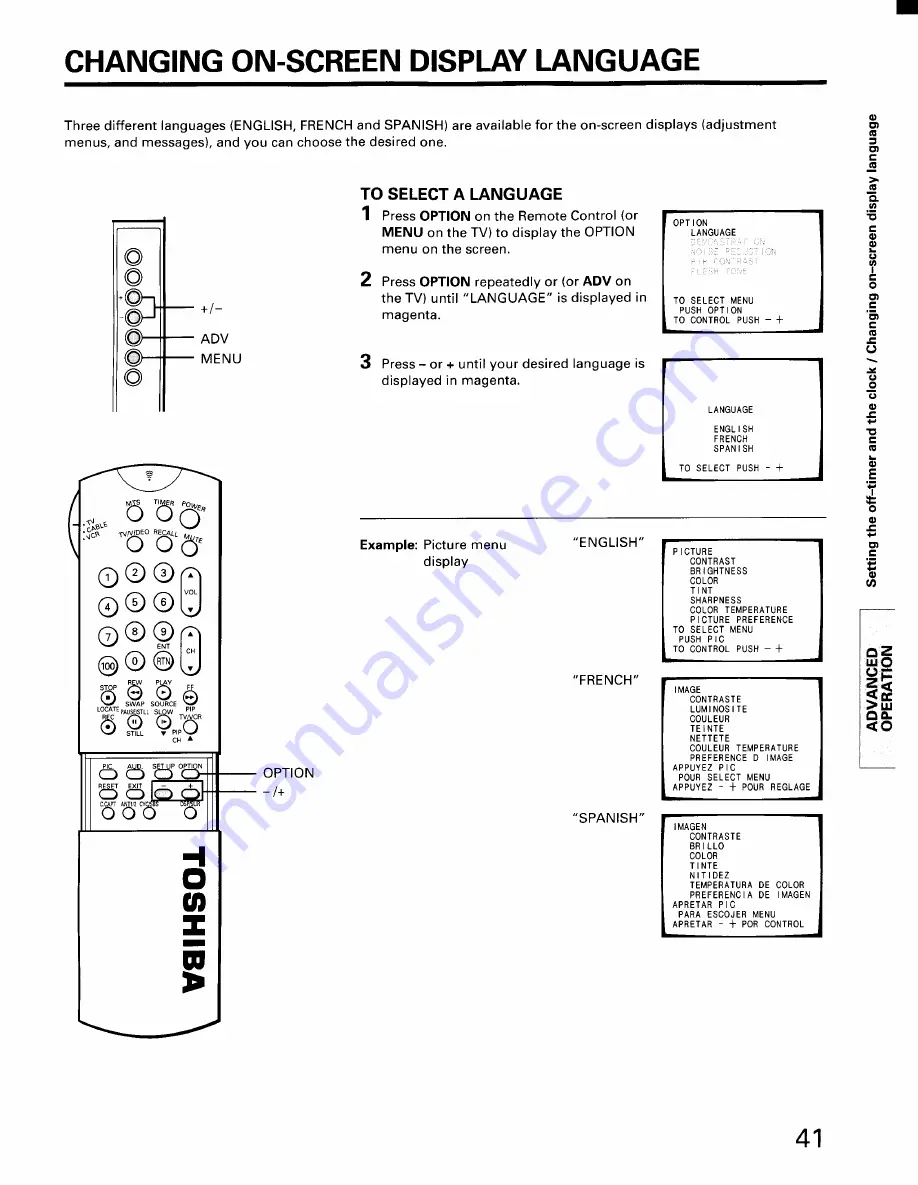 Toshiba CX35D80 Owner'S Manual Download Page 41