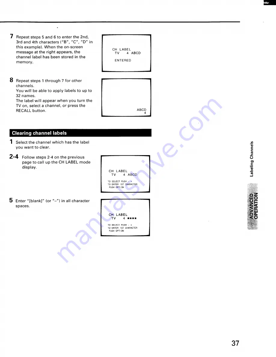 Toshiba CX36F84 Owner'S Manual Download Page 37