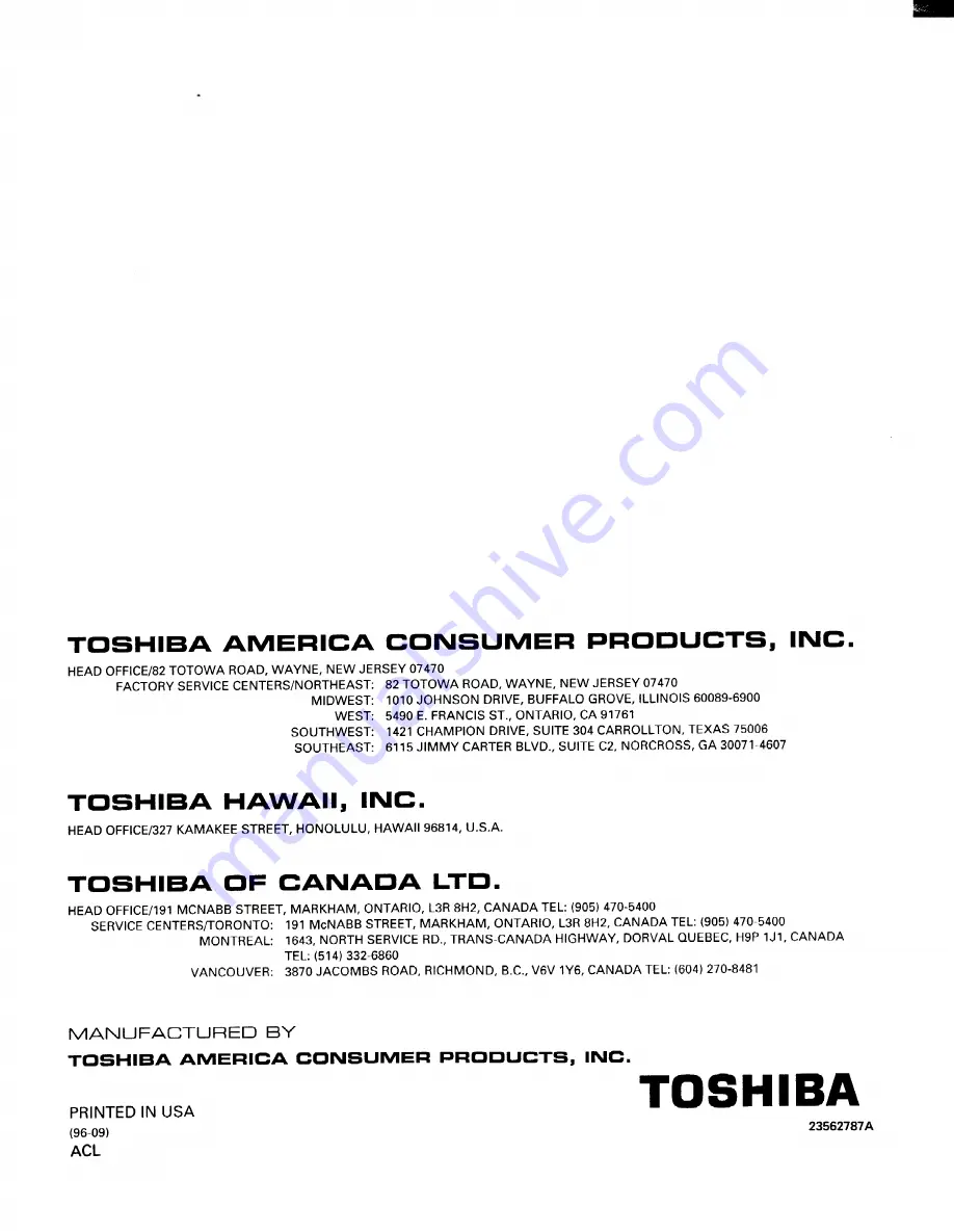 Toshiba CX36F84 Owner'S Manual Download Page 46