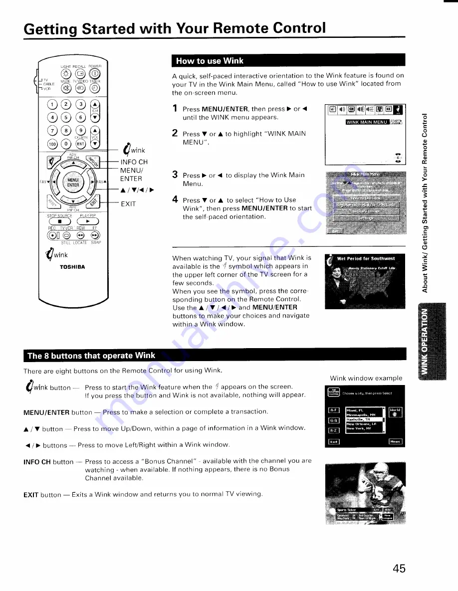 Toshiba CX36H64 Owner'S Manual Download Page 45