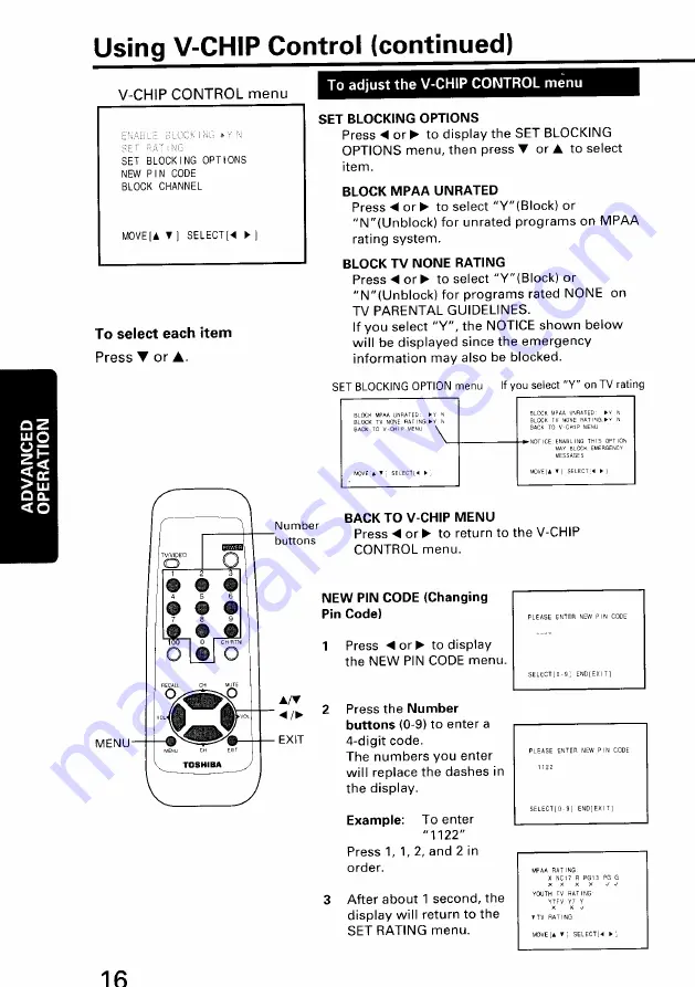 Toshiba CZ19M21 Owner'S Manual Download Page 16