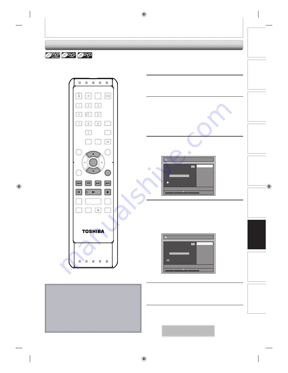 Toshiba DKR40 - DVD Recorder With 1080p Upconversion Owner'S Manual Download Page 72