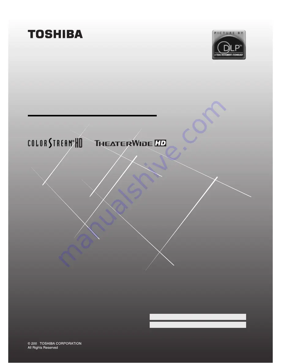 Toshiba DLP 44HM85 Скачать руководство пользователя страница 2