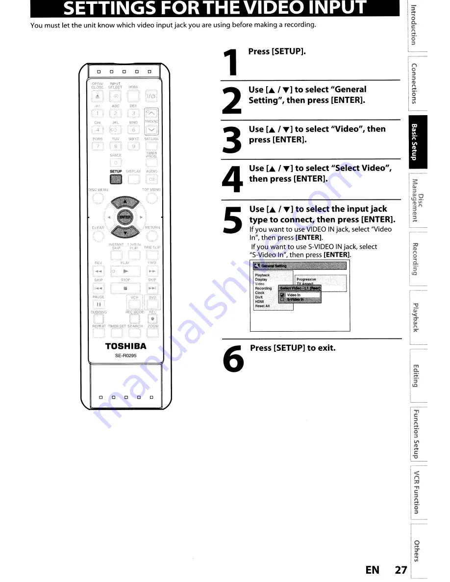 Toshiba DVR620KU Скачать руководство пользователя страница 27