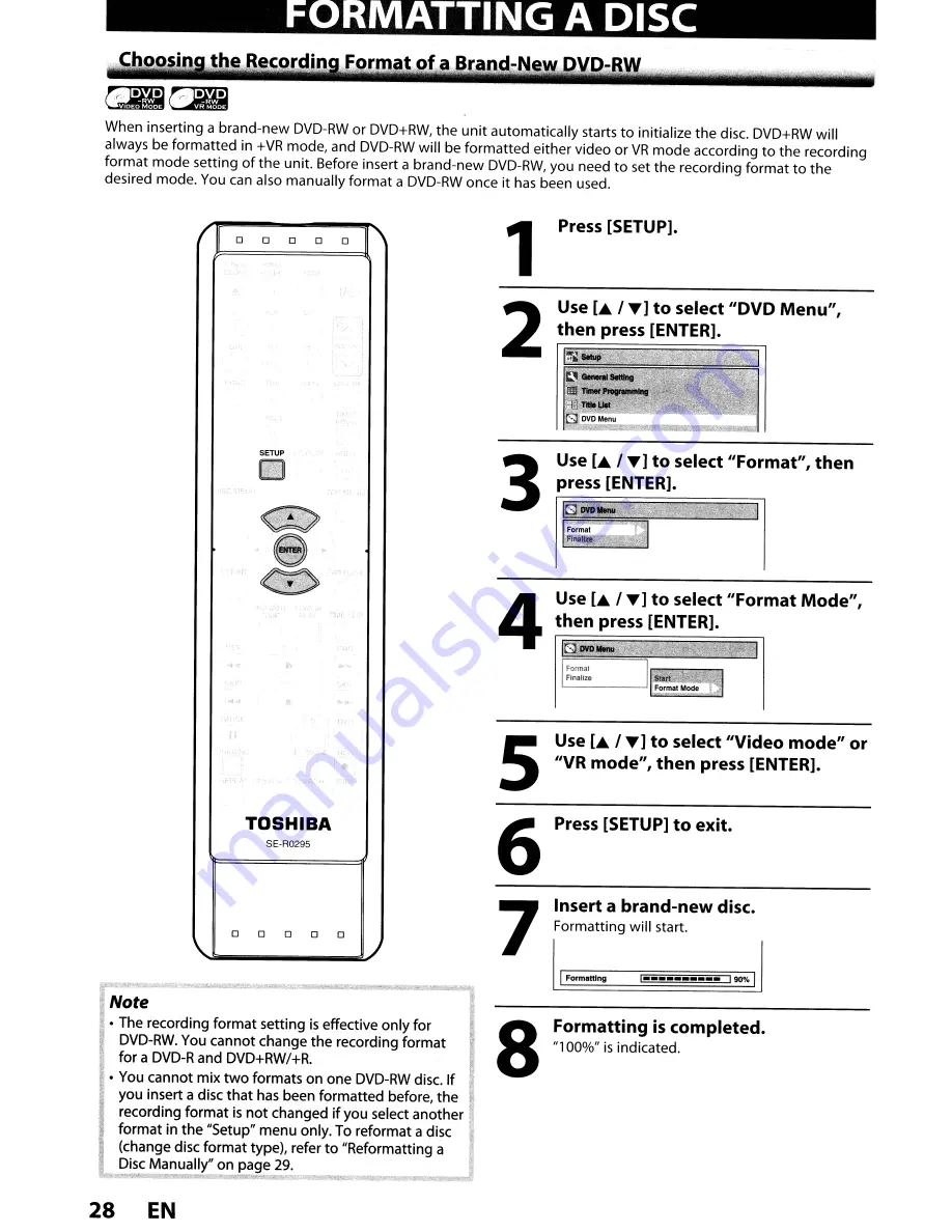 Toshiba DVR620KU Owner'S Manual Download Page 28