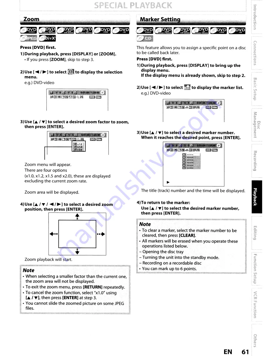 Toshiba DVR620KU Owner'S Manual Download Page 61