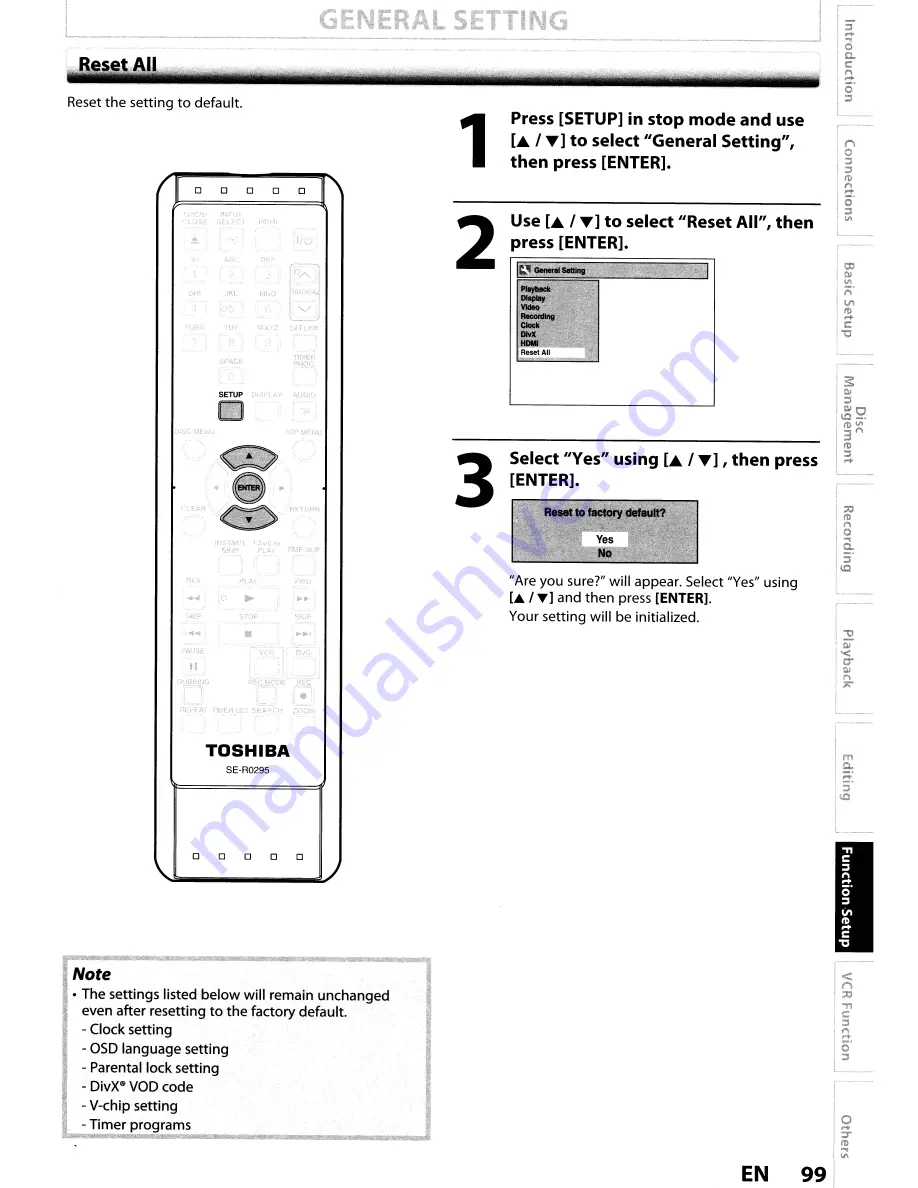 Toshiba DVR620KU Скачать руководство пользователя страница 99