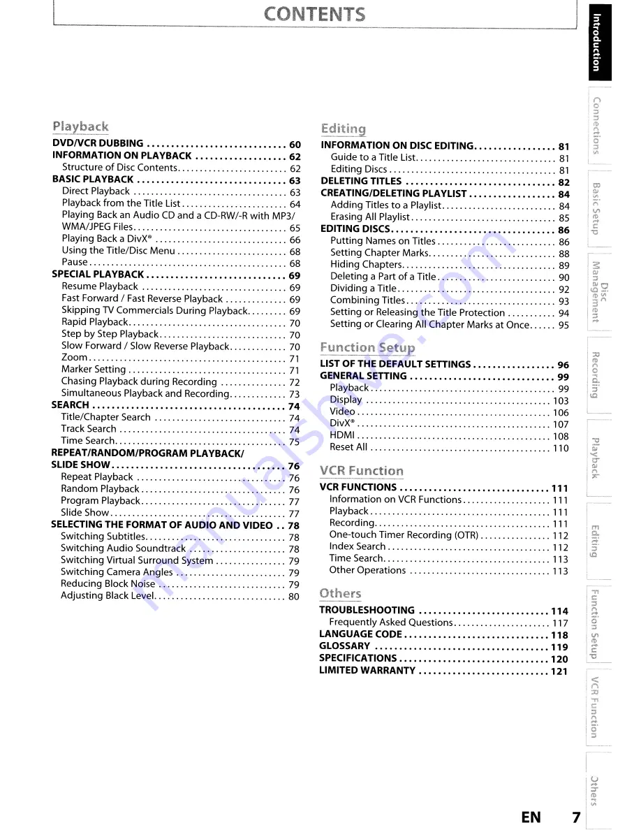 Toshiba DVR670KU Owner'S Manual Download Page 7