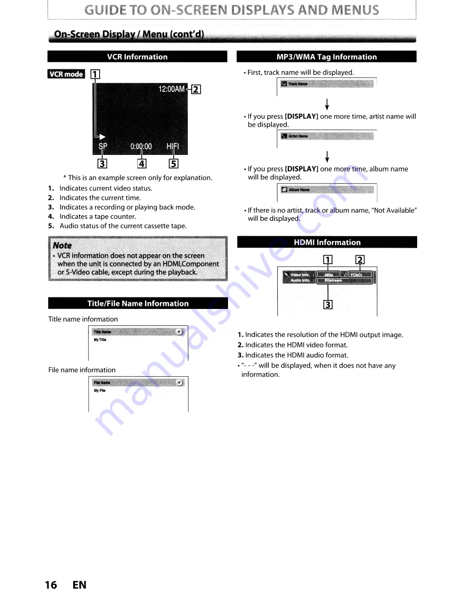 Toshiba DVR670KU Owner'S Manual Download Page 16