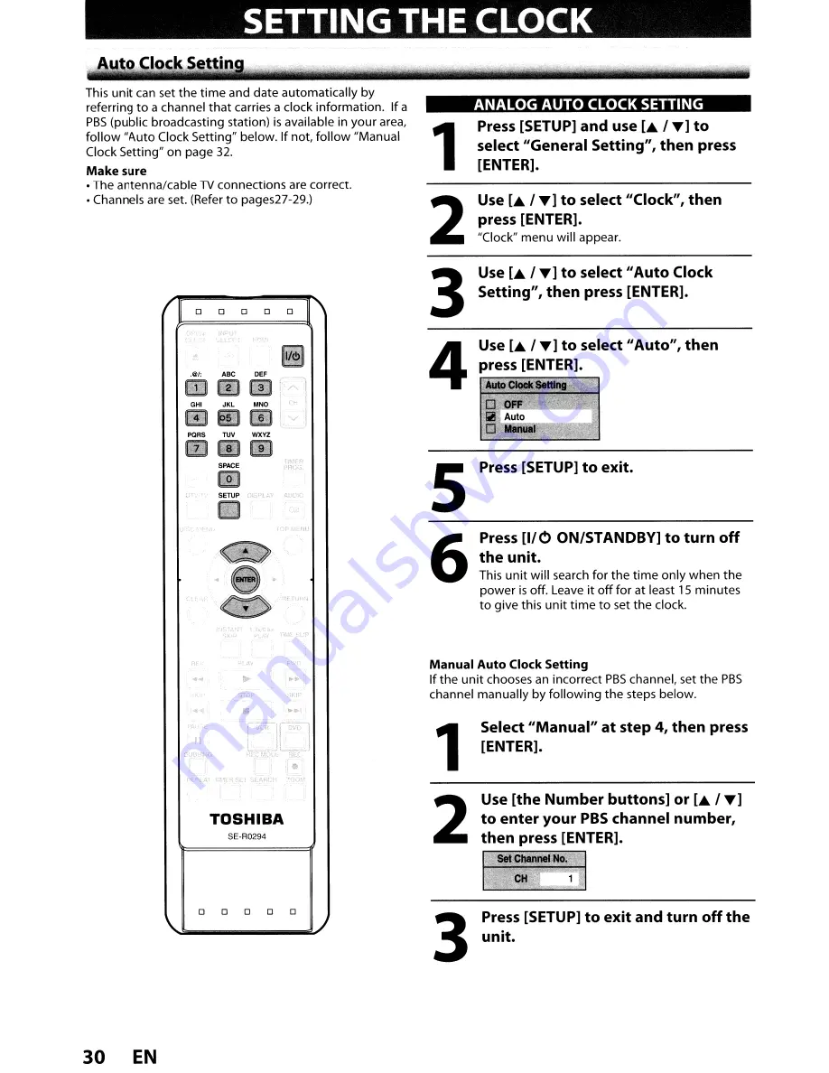 Toshiba DVR670KU Owner'S Manual Download Page 30