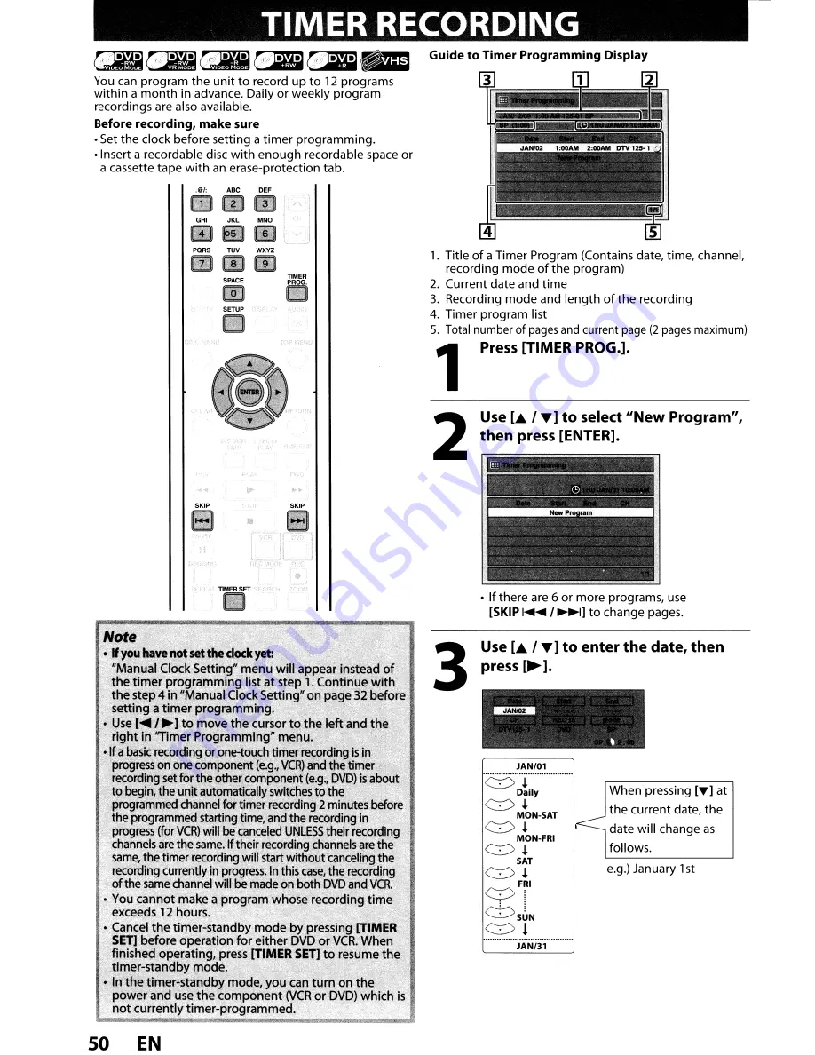 Toshiba DVR670KU Owner'S Manual Download Page 50