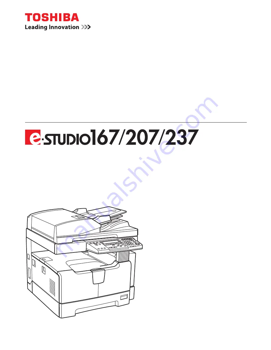 Toshiba e-studio 167 Скачать руководство пользователя страница 1