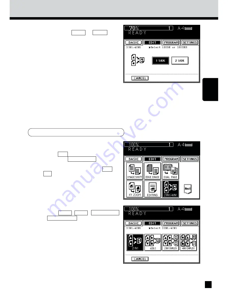 Toshiba e-STUDIO 55 Operator'S Manual For Copying Functions Download Page 74