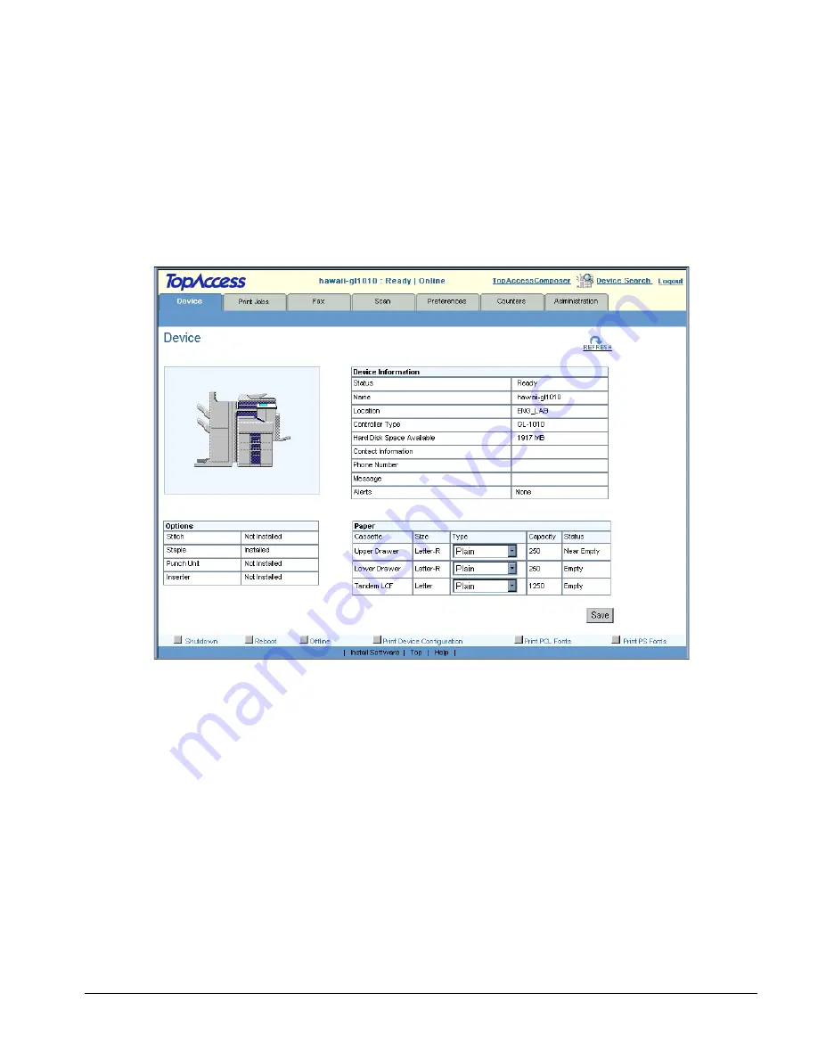 Toshiba e-STUDIO GL-1010 Administrator'S Manual Download Page 385