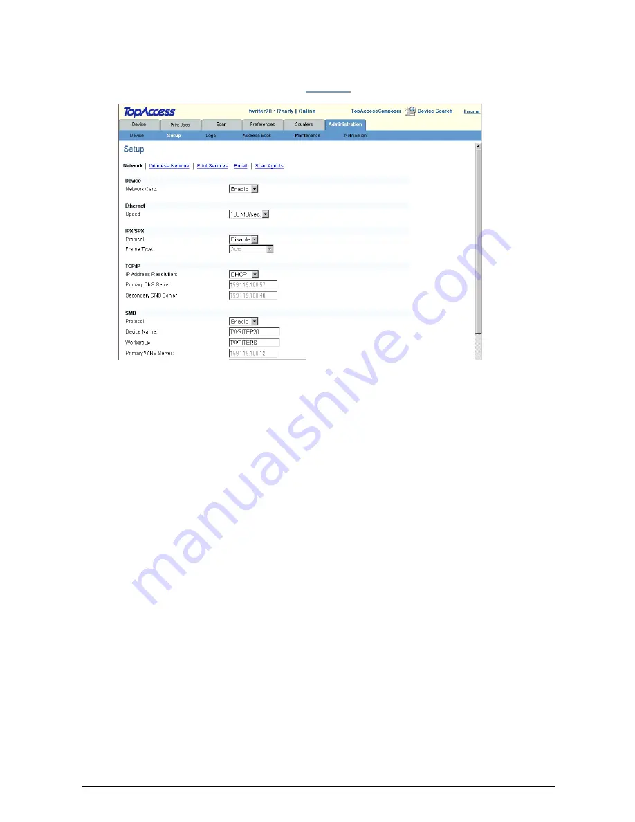 Toshiba e-STUDIO GL-1020 Administrator'S Manual Download Page 159