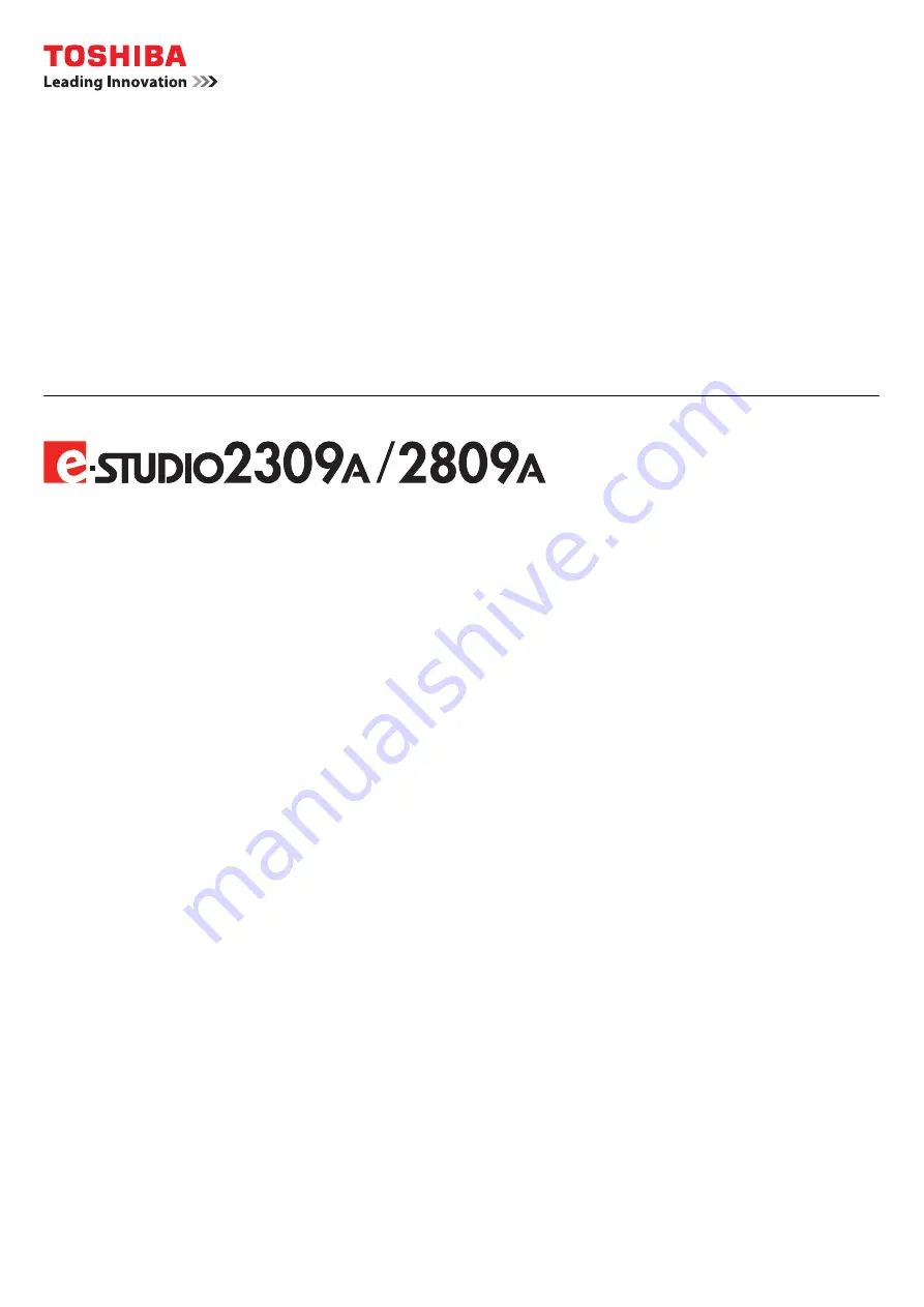 Toshiba e-studio2309a Скачать руководство пользователя страница 1