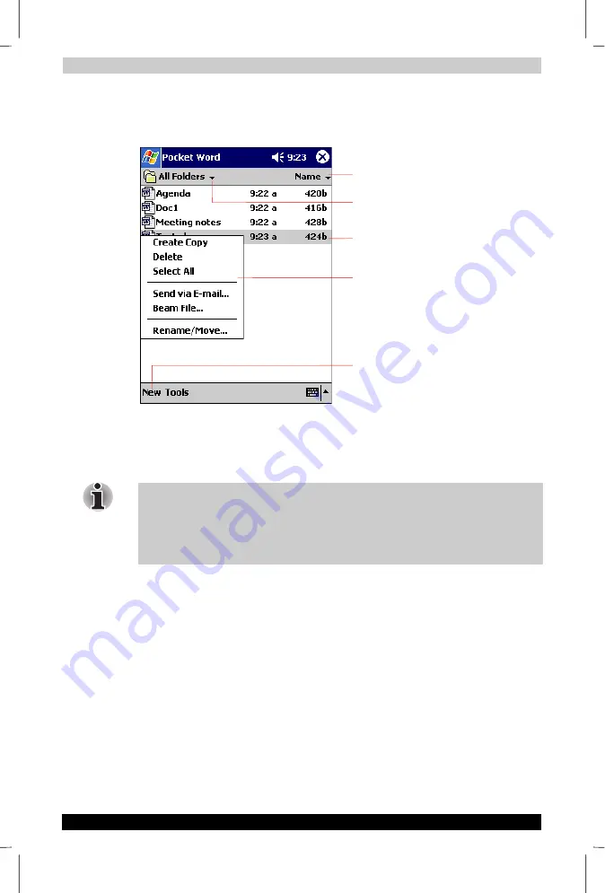 Toshiba E335 - Pocket PC - Win Mobile User Manual Download Page 68