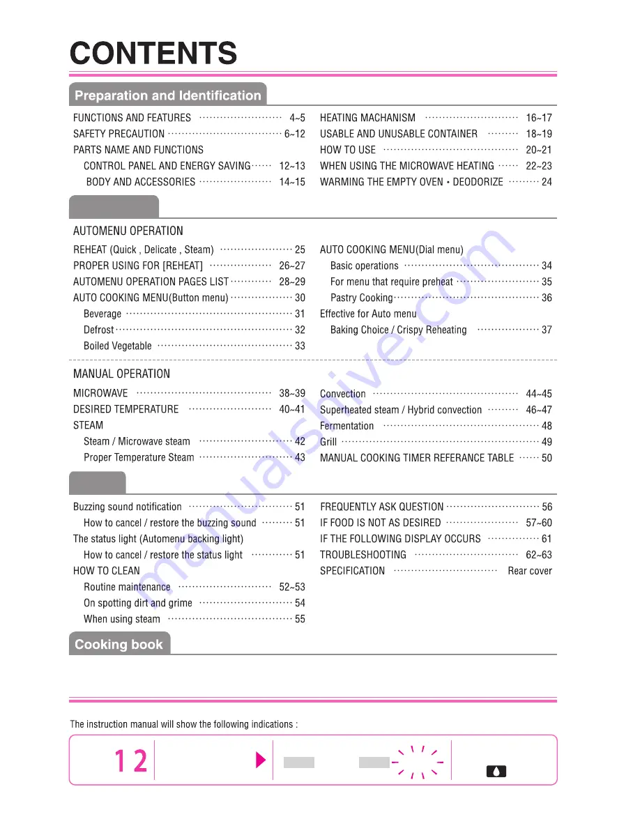 Toshiba ER-GD400C Instruction Manual Download Page 3