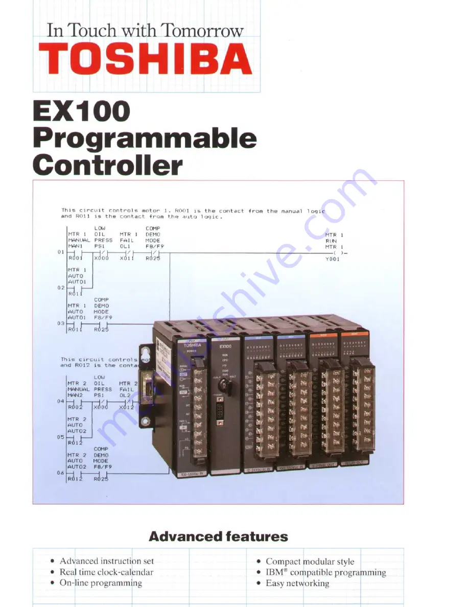 Toshiba EX100 Brochure & S Download Page 1