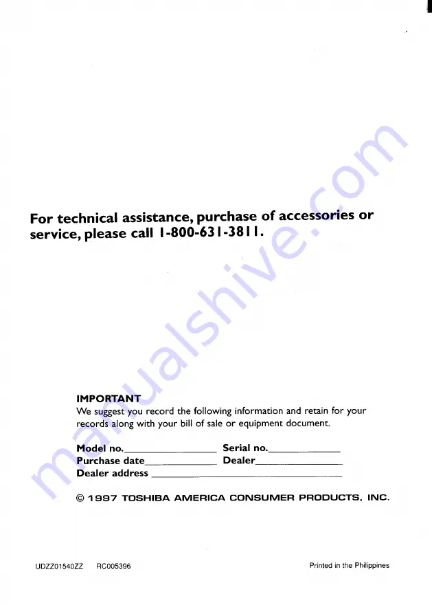 Toshiba FT-9007 Owner'S Manual Download Page 52