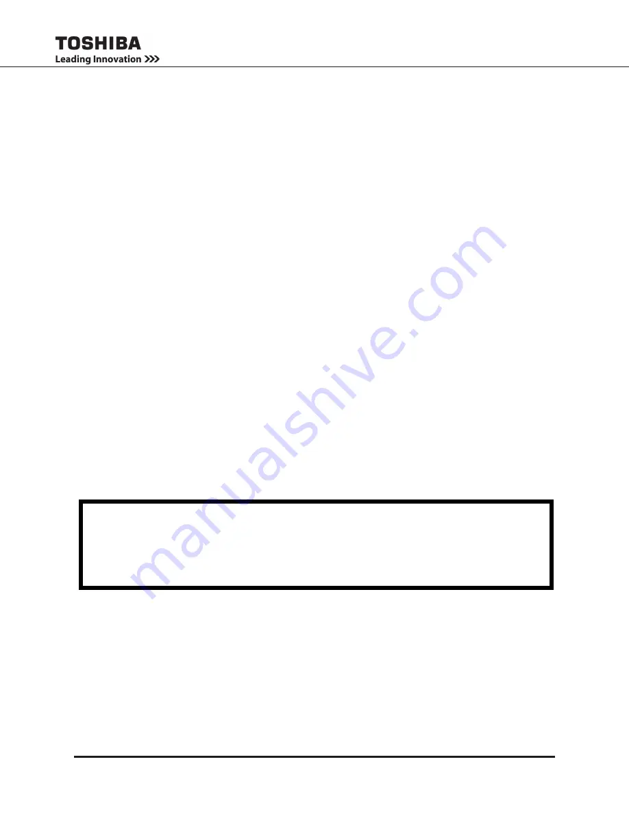 Toshiba G8000 Series Installation And Operation Manual Download Page 11