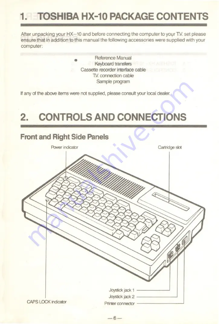 Toshiba HX-10 Скачать руководство пользователя страница 8